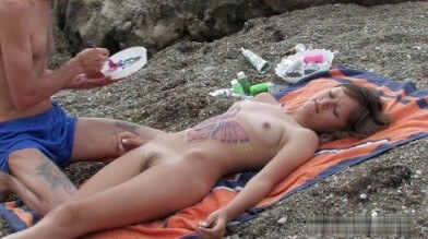Naked body art on the beach Full HD video - Nudity in naturism is an expression of respect for oneself and the world around us