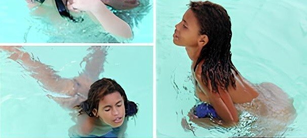 Brazil naturism gallery, Tropic Pool Sunbath 2 - Growing up on a nude beach