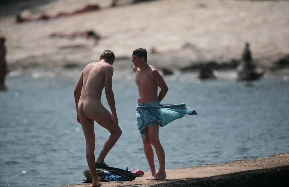 Nudists Boys - Water Prep On The Ledge - It values honesty and sincerity in trusting the nudists around you