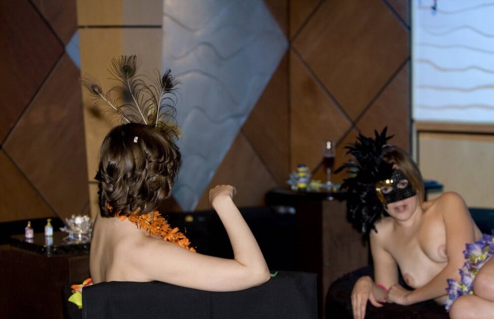 Masquerade Lounging photos - Naturism and nudism value openness of mind and body