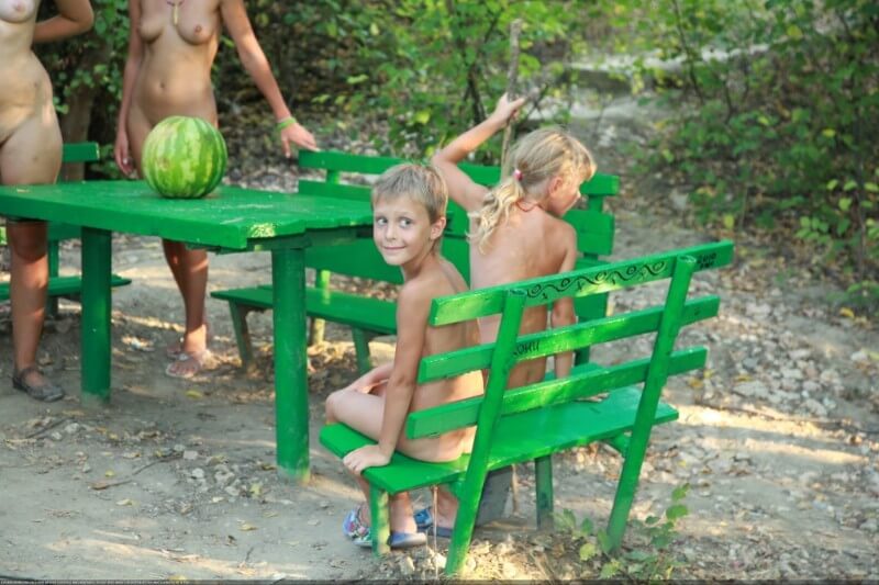 Naturists green picnic photos - The concept of being without clothes