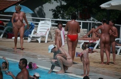 Enjoying The Sunny Pool gallery - The practice of naturism promotes inner harmony and peace