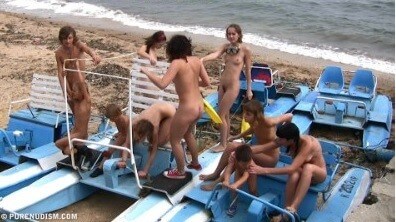 A group of naturists at sea - Naturism and nudism value openness and sincerity