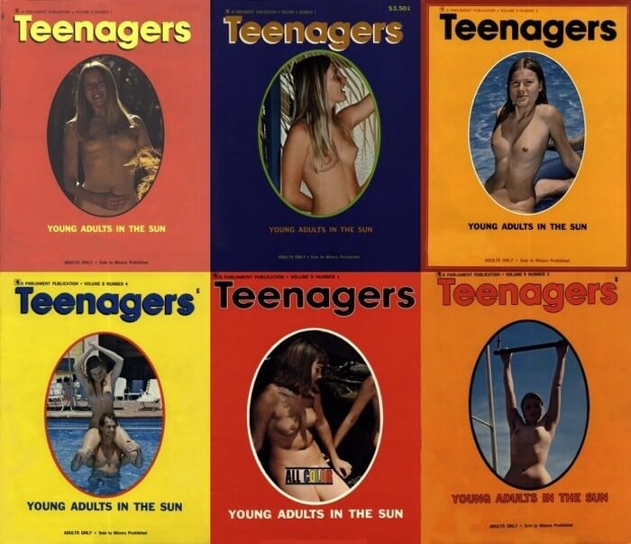 Teenagers magazines: Young adults in the sun - Nudism brings joy to life